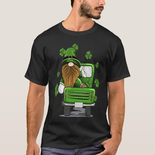 Plaid Leprechaun Monster Truck St Patrick's Day Lu Tシャツ (正面)