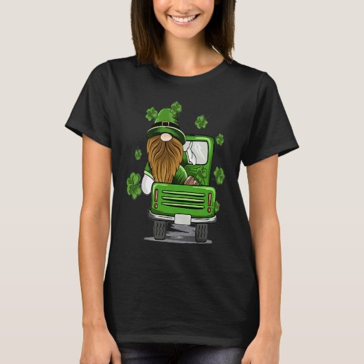 Plaid Leprechaun Monster Truck St Patrick's Day Lu Tシャツ (正面)
