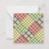 Plaid Madrasギフトパーソナライズされたエンクロージャカード ノートカード (裏面)