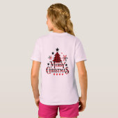 Plaid Merry Christmas Girls T-Shirt Tシャツ (裏面フル)