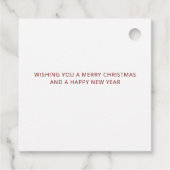 Plaid Merry Christmas Holiday フェイバータグ (裏面)