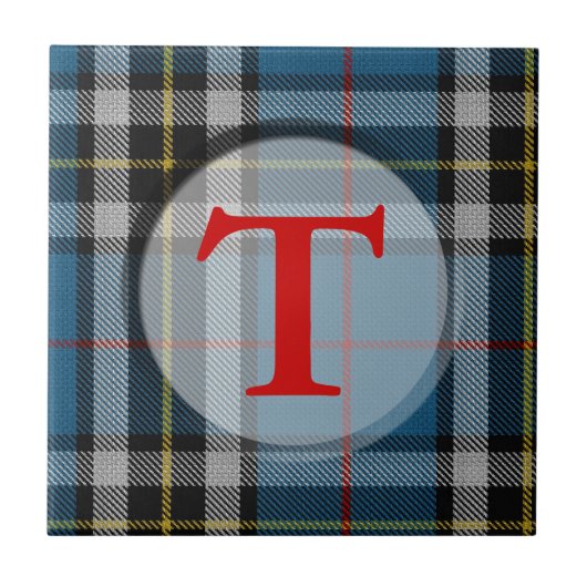 Plaid Monogram/フォトフレーム タイル (正面)