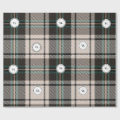 Plaid Monogram Classic Christmas Wrapping Paper ラッピングペーパー (フラット)