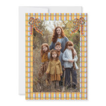 Plaid Orange Blue、フォトカード