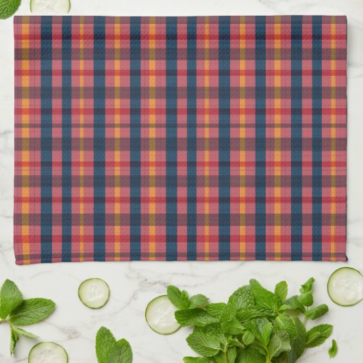 Plaid Pattern Kitchen Towel キッチンタオル (折り畳み)