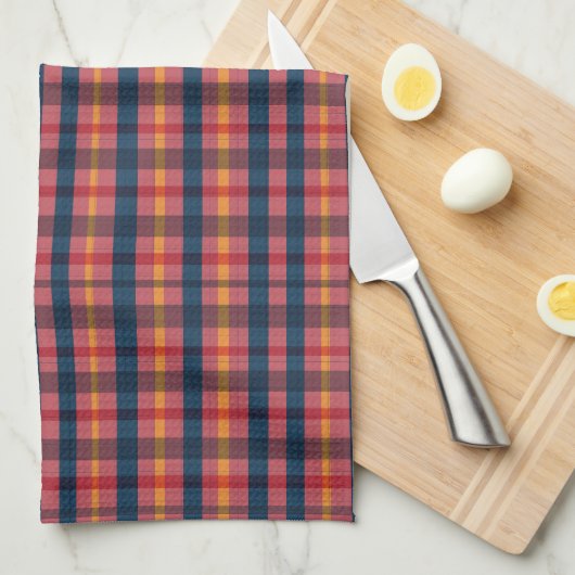 Plaid Pattern Kitchen Towel キッチンタオル (四つ折り)