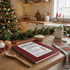 Plaid Personalized Recipe Notebook-Christmas Gift ノートブック