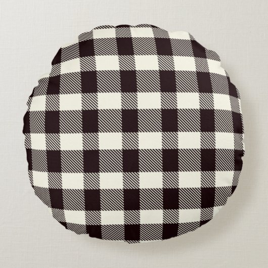 Plaid Pillow ラウンドクッション (正面)