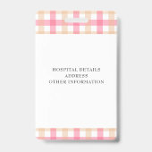 Plaid Pink登録ナースロゴ バッジ (Back)