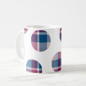 Plaid Polka Dots コーヒーマグカップ (正面左)