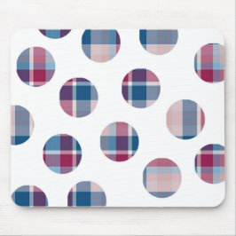 Plaid Polka Dots マウスパッド