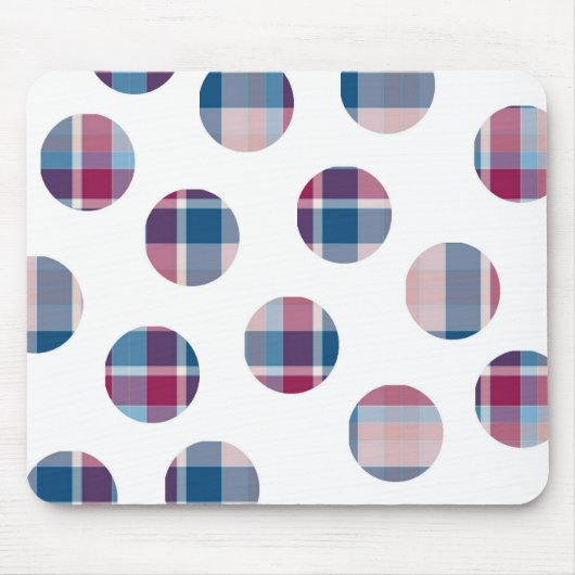 Plaid Polka Dots マウスパッド (正面)