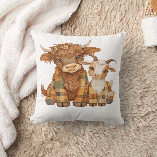 Plaid & Precious Pals クッション (ブランケット)