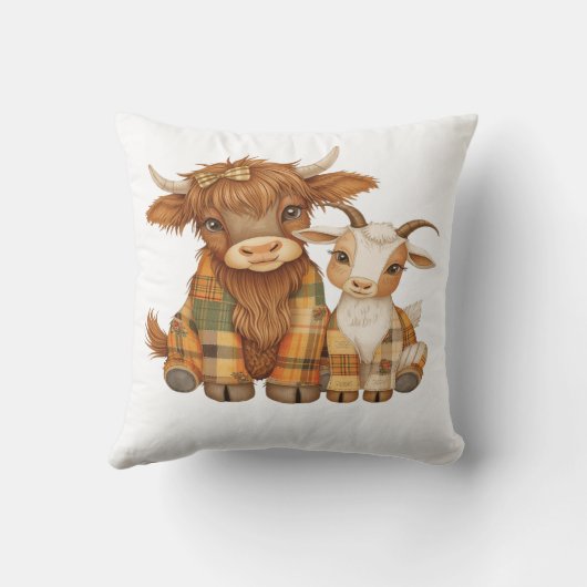 Plaid & Precious Pals クッション (裏面)