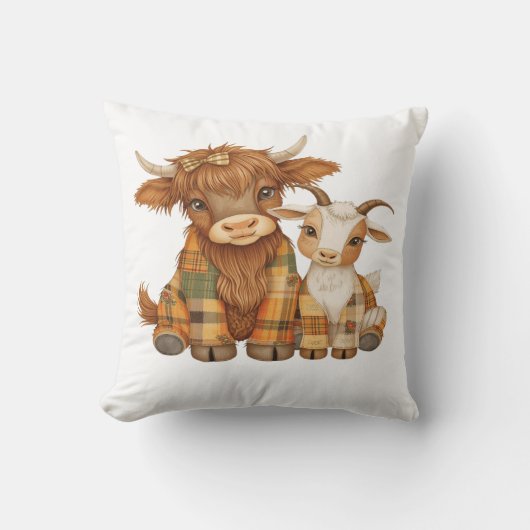 Plaid & Precious Pals クッション (正面)