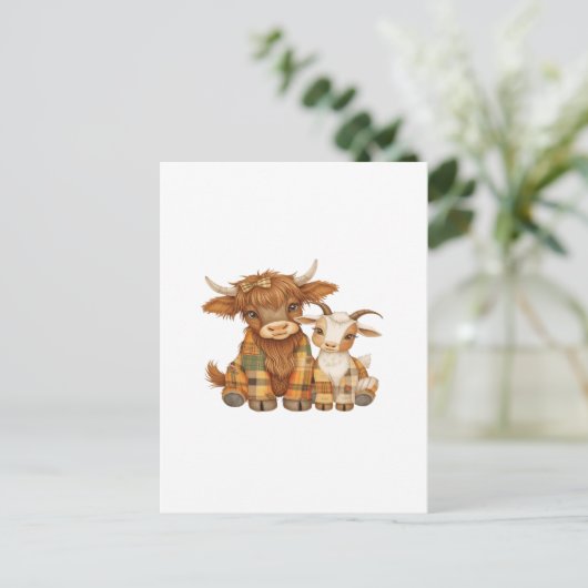 Plaid & Precious Pals ポストカード (スタンド正面)