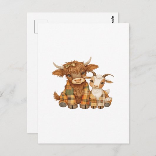 Plaid & Precious Pals ポストカード (正面/裏面)