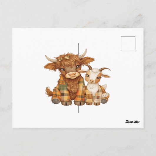 Plaid & Precious Pals ポストカード (裏面)