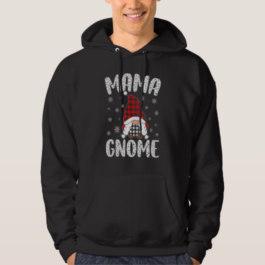 Plaid Print Hat Mama Gnomes Family Matching パーカ (正面)