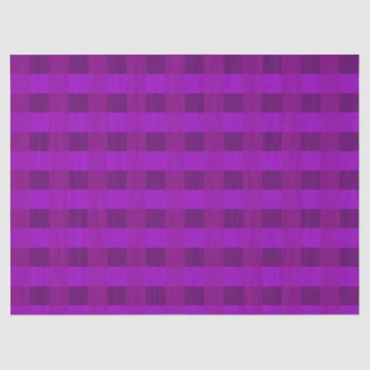 Plaid Print In Purple Custom 薄葉紙 (正面)