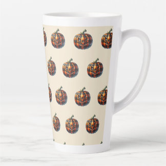 Plaid Pumpkin Halloween Latte Coffee Mug カフェラテマグ
