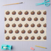 Plaid Pumpkin Halloween Tissue Paper 薄葉紙 (クラフト)