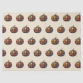 Plaid Pumpkin Halloween Tissue Paper 薄葉紙 (正面)