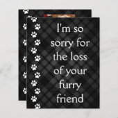 plaid pws pet loss悔やみや弔慰カード (正面/裏面)