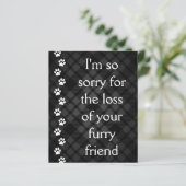 plaid pws pet loss悔やみや弔慰カード (スタンド正面)