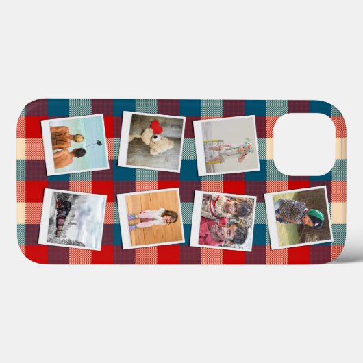 Plaid Red Blue Purple Cream 7写真 Case-Mate iPhoneケース (裏面 (横))
