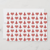 Plaid Red Christmas Trees Pattern カスタムPhoto シーズンカード (裏面)