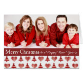 Plaid Red Christmas Trees Pattern Custom Photo (正面横)