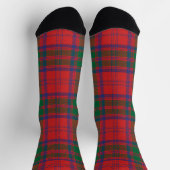 Plaid Red Green Check Tartan ソックス (上部)