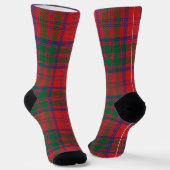 Plaid Red Green Check Tartan ソックス (傾斜あり)