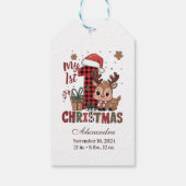Plaid Reindeer First Christmas ギフトタグ (裏面)