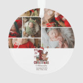 Plaid Reindeer  Photo  First Christmas オーナメント (裏面)