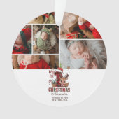 Plaid Reindeer  Photo  First Christmas オーナメント (正面)