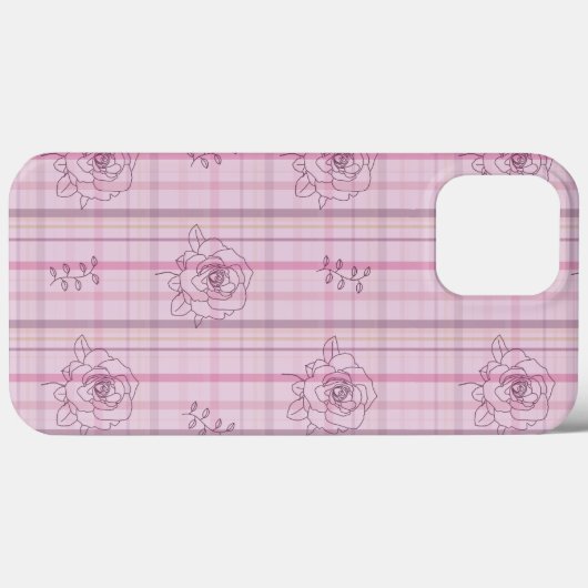 Plaid rose pink  Case-Mate iPhoneケース (裏面 (横))
