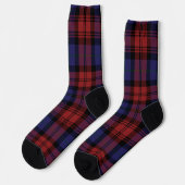Plaid Rustic Checkered Pattern Tartan ソックス (左)