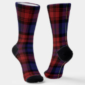 Plaid Rustic Checkered Pattern Tartan ソックス (傾斜あり)