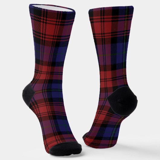 Plaid Rustic Checkered Pattern Tartan ソックス (傾斜あり)