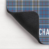 Plaid Rustic Thompson Blue Grey Check Tartan マウスパッド (コーナー)