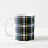 Plaid Scotish Clan Gordon Greenホワイトチェック コーヒーマグカップ (左)