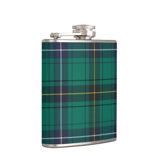 Plaid Scotish Clan Henderson Green Black Check フラスク (右)