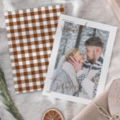 Plaid & Script メリー結婚した Photo Christmas Card シーズンカード