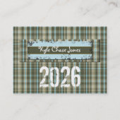 Plaid Senior Class of Change Current Year写真 コーリングカード (裏面)