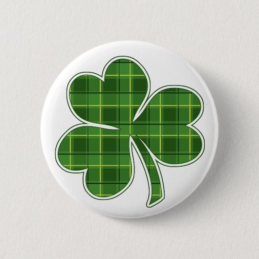 PLAID SHAMROCK - ボタン 缶バッジ (正面)