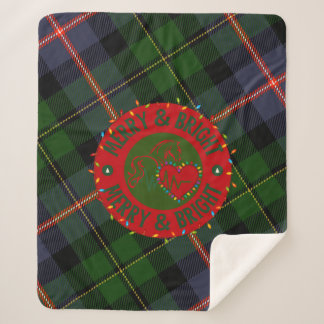 Plaid Sherpa Blanket Merry & Bright シェルパブランケット