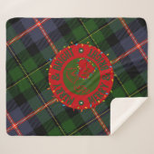 Plaid Sherpa Blanket Merry & Bright シェルパブランケット (正面(横))