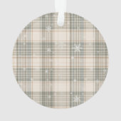 Plaid Snowflake Family Keepsake オーナメント (裏面)